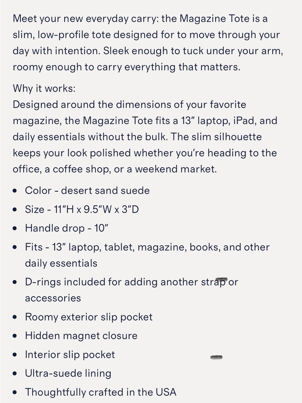 Parker Thatch Magazine Tote in Desert Sand (Suede) - Picture 11 of 11